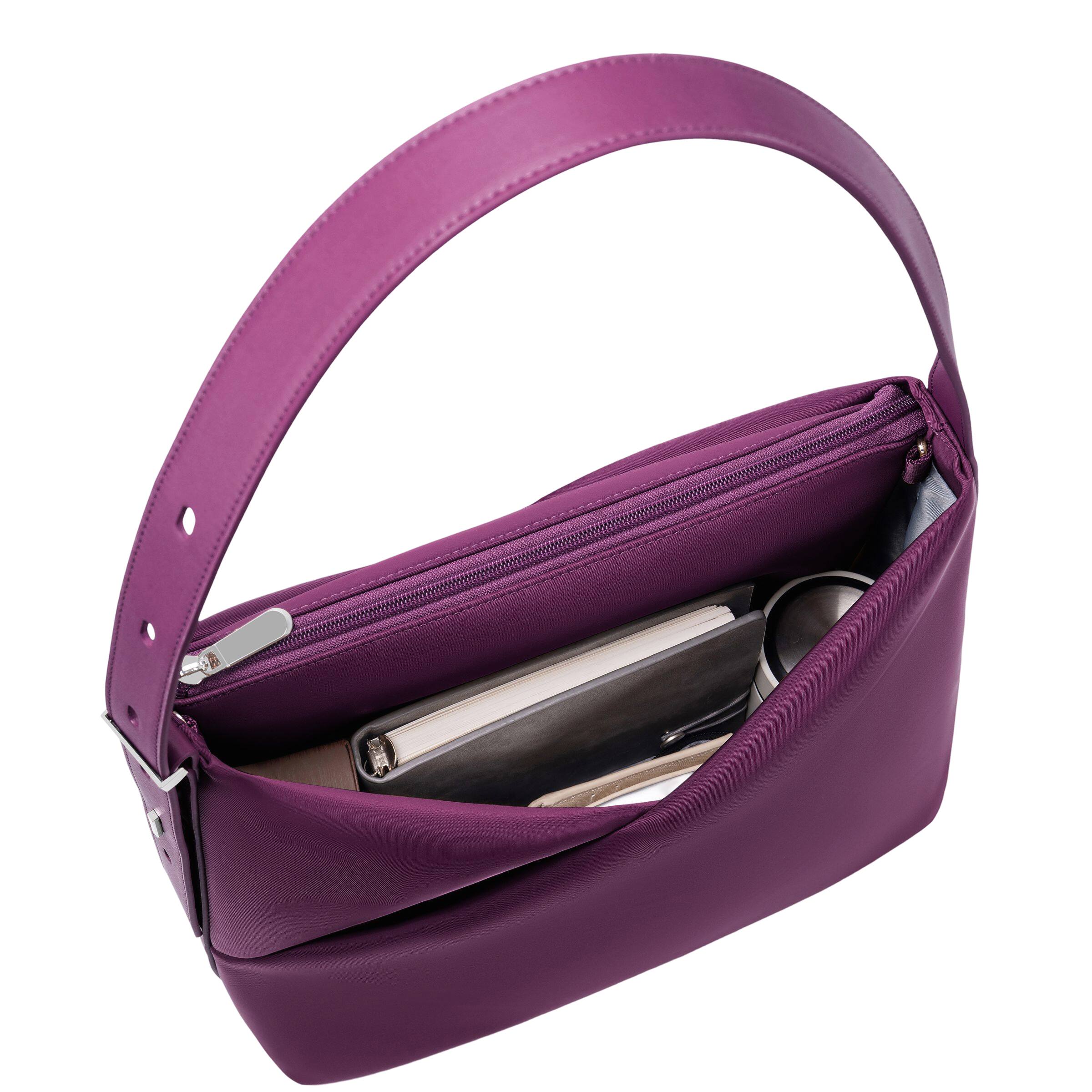 Alt View 6. Lux & Nyx - Lux & Nyx - Origami 16" Laptop Hobo Bag - Convertible Shoulder Bag - Wine.