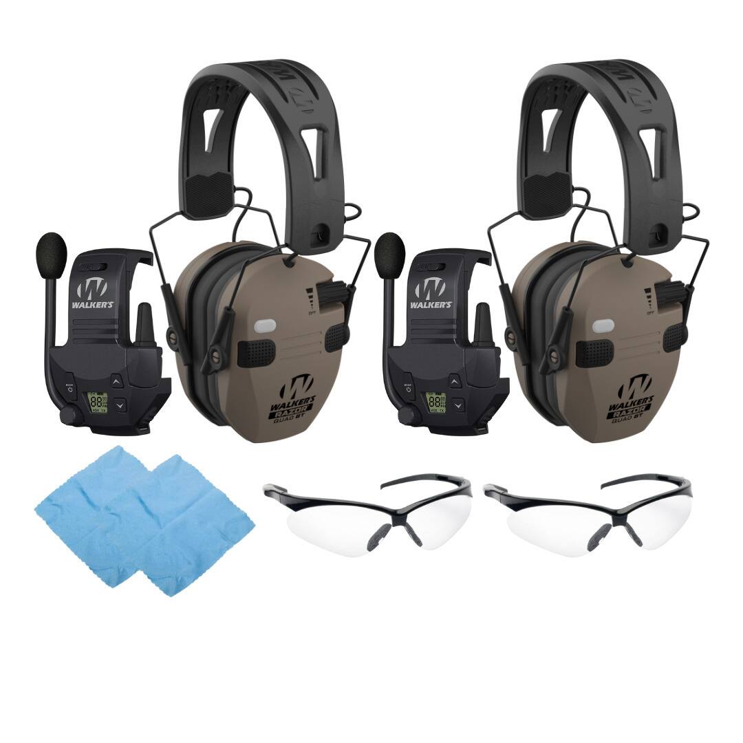 Walker’s - Walker's Razor Slim Quad Electronic Earmuffs (Flat Dark Earth, 2-Pack) Bundle - Not Available
