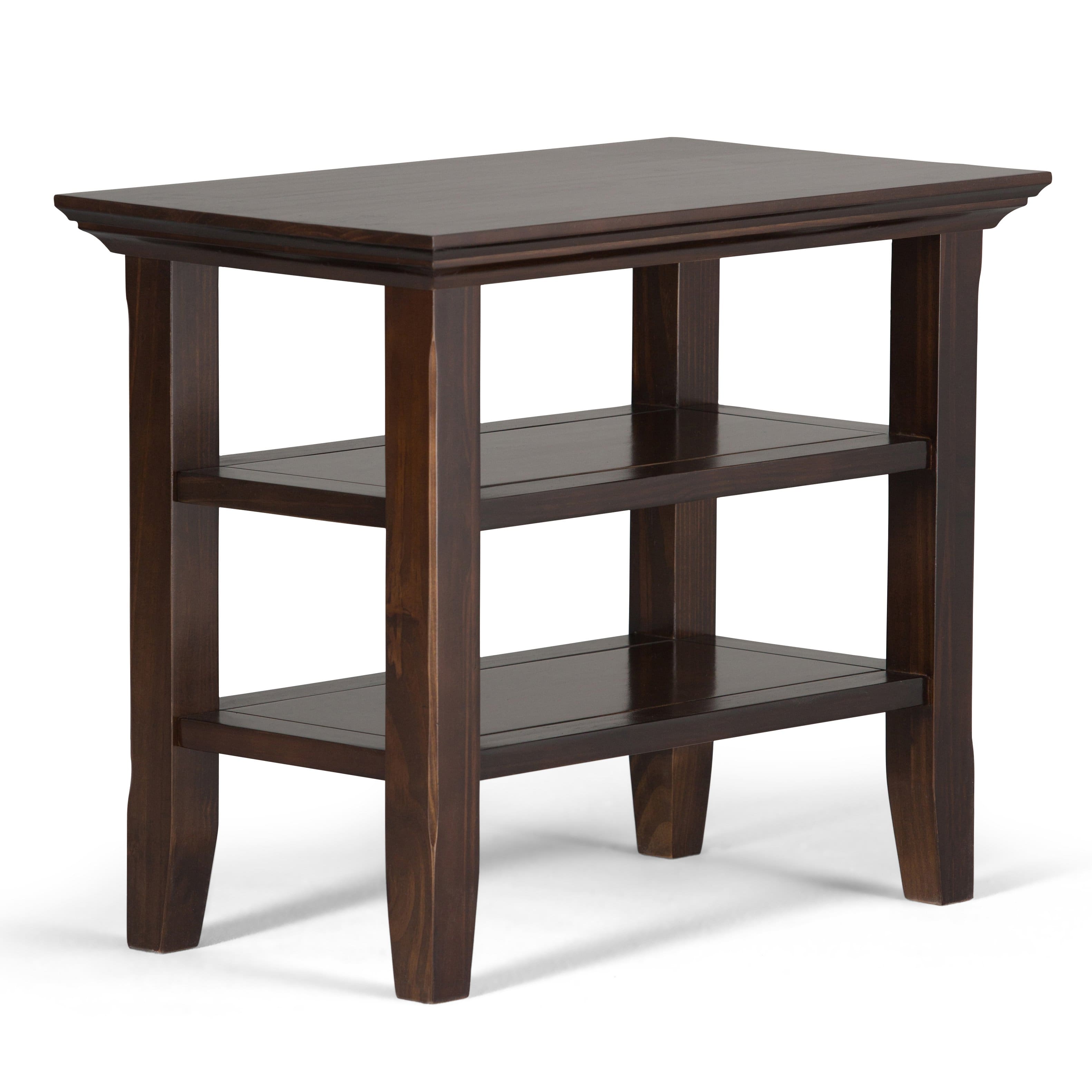 Simpli Home - Acadian Narrow Side Table - Brunette Brown - Front_Zoom