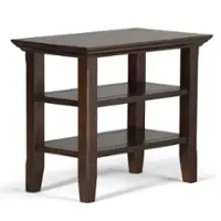 Simpli Home - Acadian Narrow Side Table - Brunette Brown - Front_Zoom