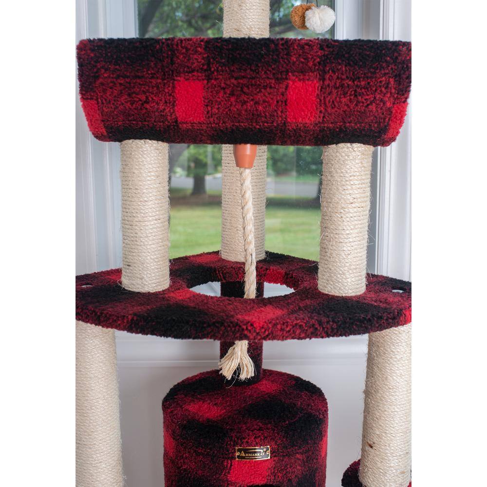 Alt View 2. Armarkat - Classic Real Wood Cat Tree Four Levels - Black.