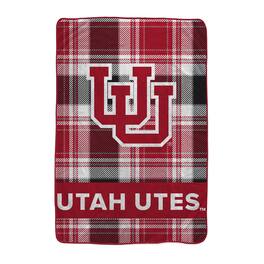 Pegasus - Utah Utes 66" x 95" Oversized Plaid FAN-mily Ultra Cozy Blanket - Multicolor