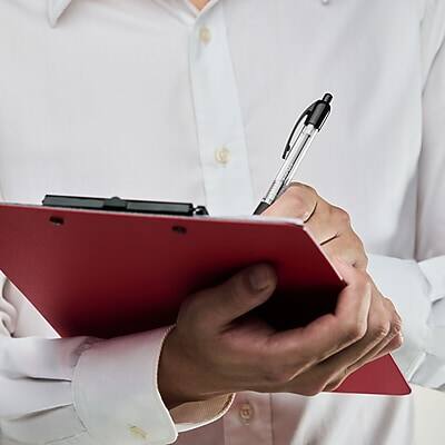 Alt View 4. Staples -  Retractable Ballpoint Pens, Fine Point, 0.7mm, Dozen  - Black Ink.