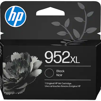 hp 952XL Black Noir
1 Original HP Ink Cartridge
Une cartouche d'encre d'origine HP