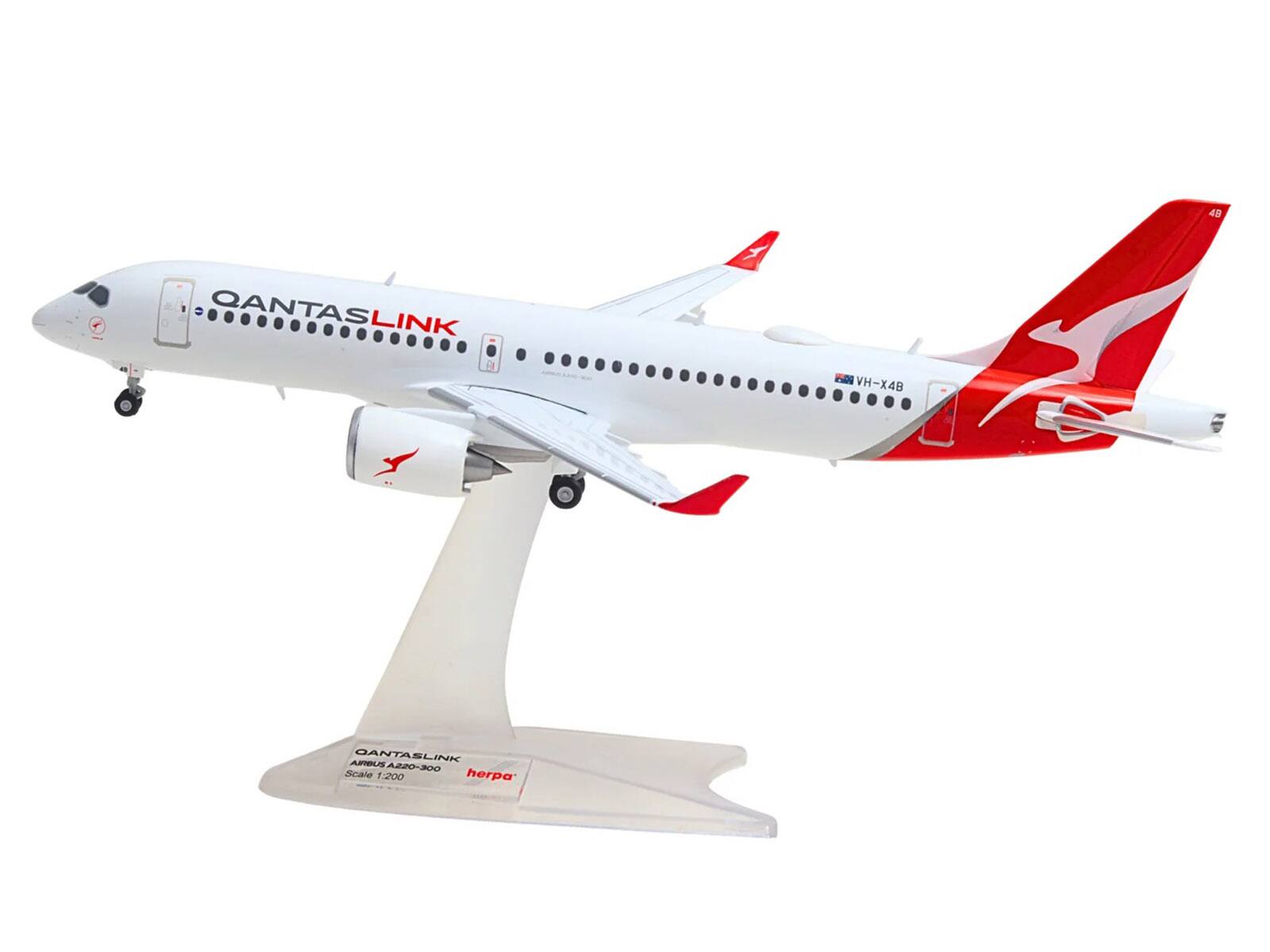 QANTASLINK Y 49 VH-X4B GANTASLINK ARBUS A220-300 Scale 1-200 herpa