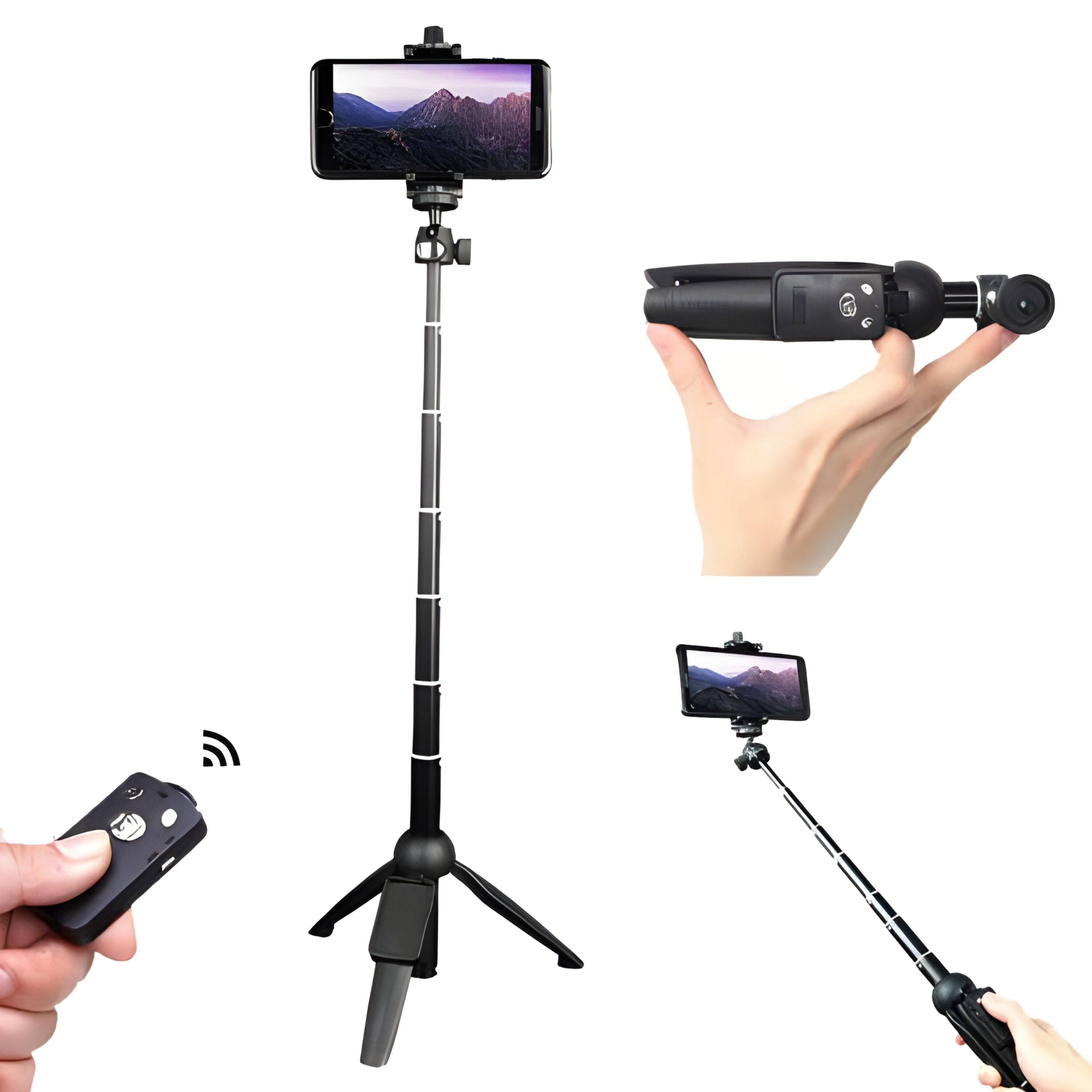 Alt View 2. Kitcheniva - 40" Bluetooth Remote Portable Selfie Stick Tripod For iPhone Android - Black.