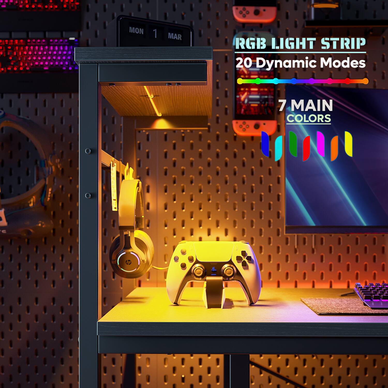 RGB LIGHT STRIP  
20 Dynamic Modes  
7 MAIN COLORS