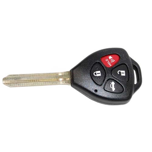 Alt View 2. HQRP - 4-Button Key Fob Remote Shell with Uncut Blade for Toyota Camry 2007-2011, Corolla 2007-2010 - Black.