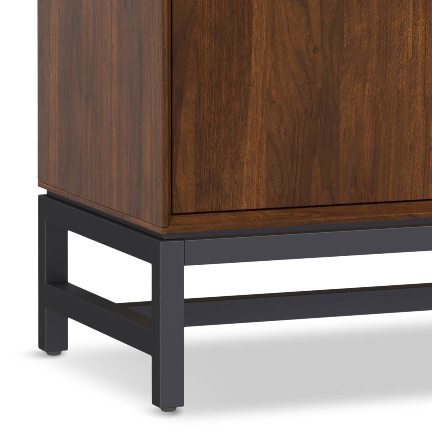 Alt View 8. Simpli Home - Simpli Home Banting 58 inch Wide 3 Door Sideboard Buffet in Natural Walnut Veneer - Natural Walnut.