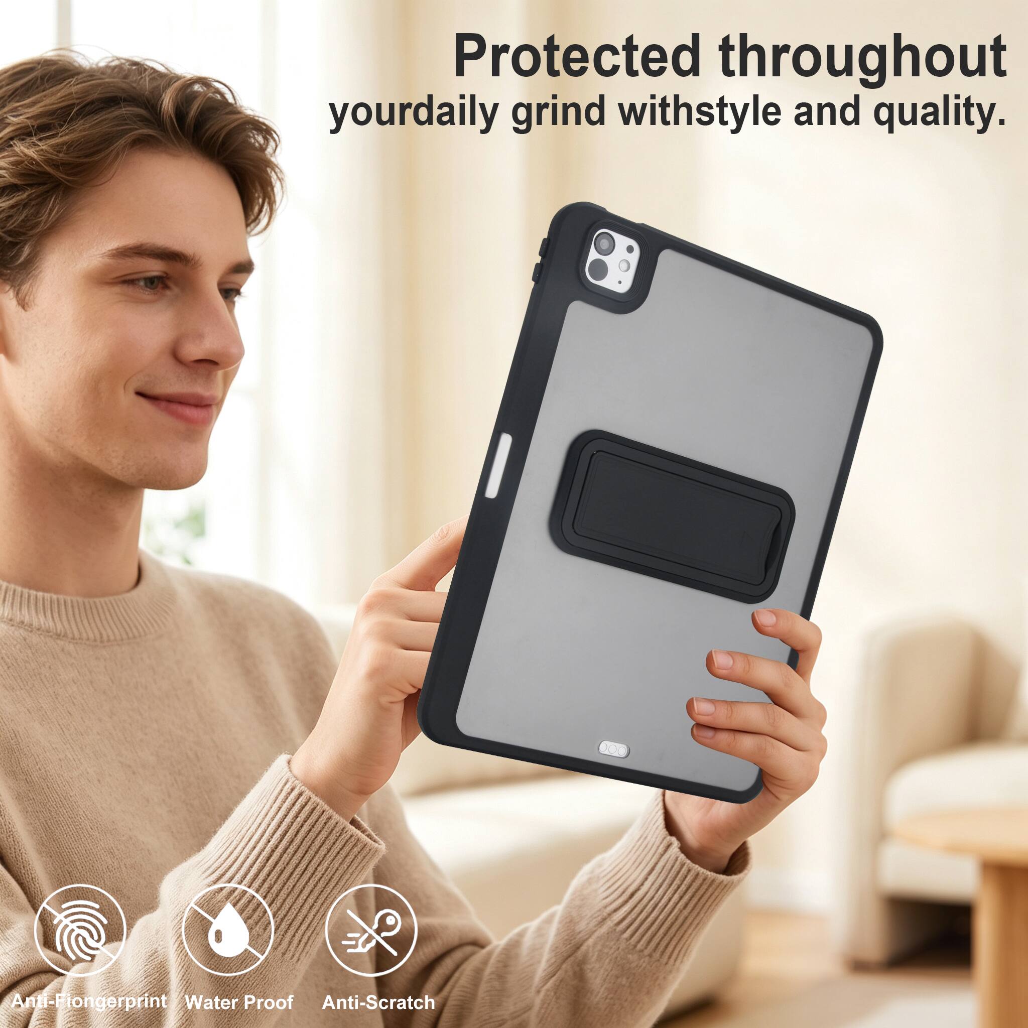Protected throughout your daily grind with style and quality.

Anti-Fingerprint  
Water Proof  
Anti-Scratch