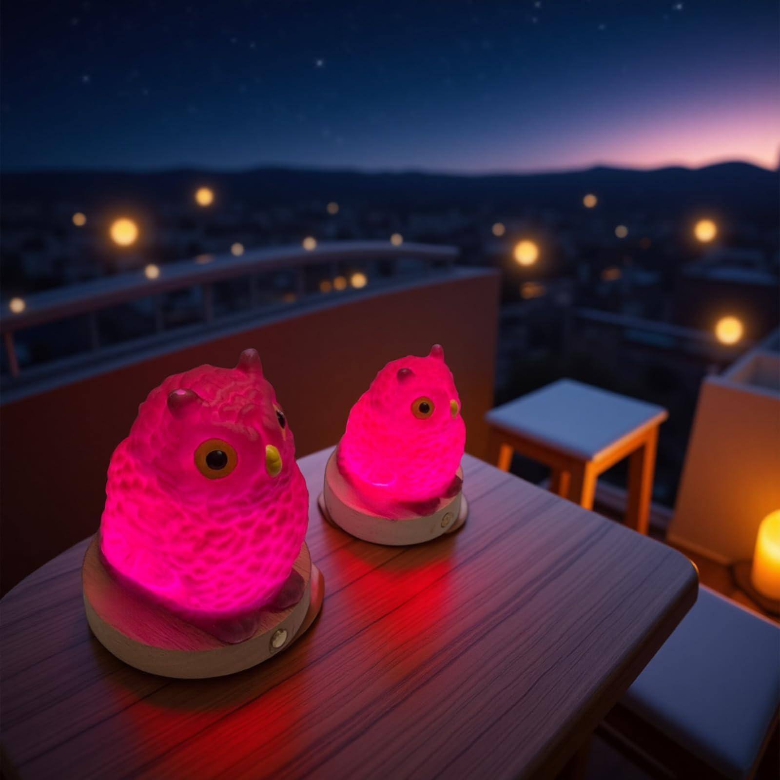 Alt View 6. Dazzling Pops - Owl Table Lamp Dimmable Owl LED Night Light Rechargeable Outdoor Cordless Night Light Remote Control - Default.