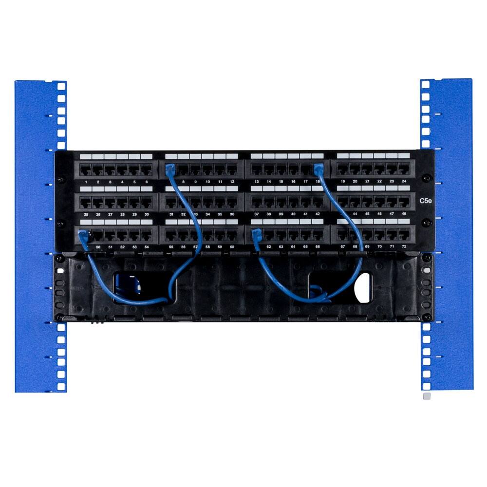 Alt View 5. RackSolutions - RackSolutions 2U Horizontal Patch Cable Organizer Box/Duct - Black.