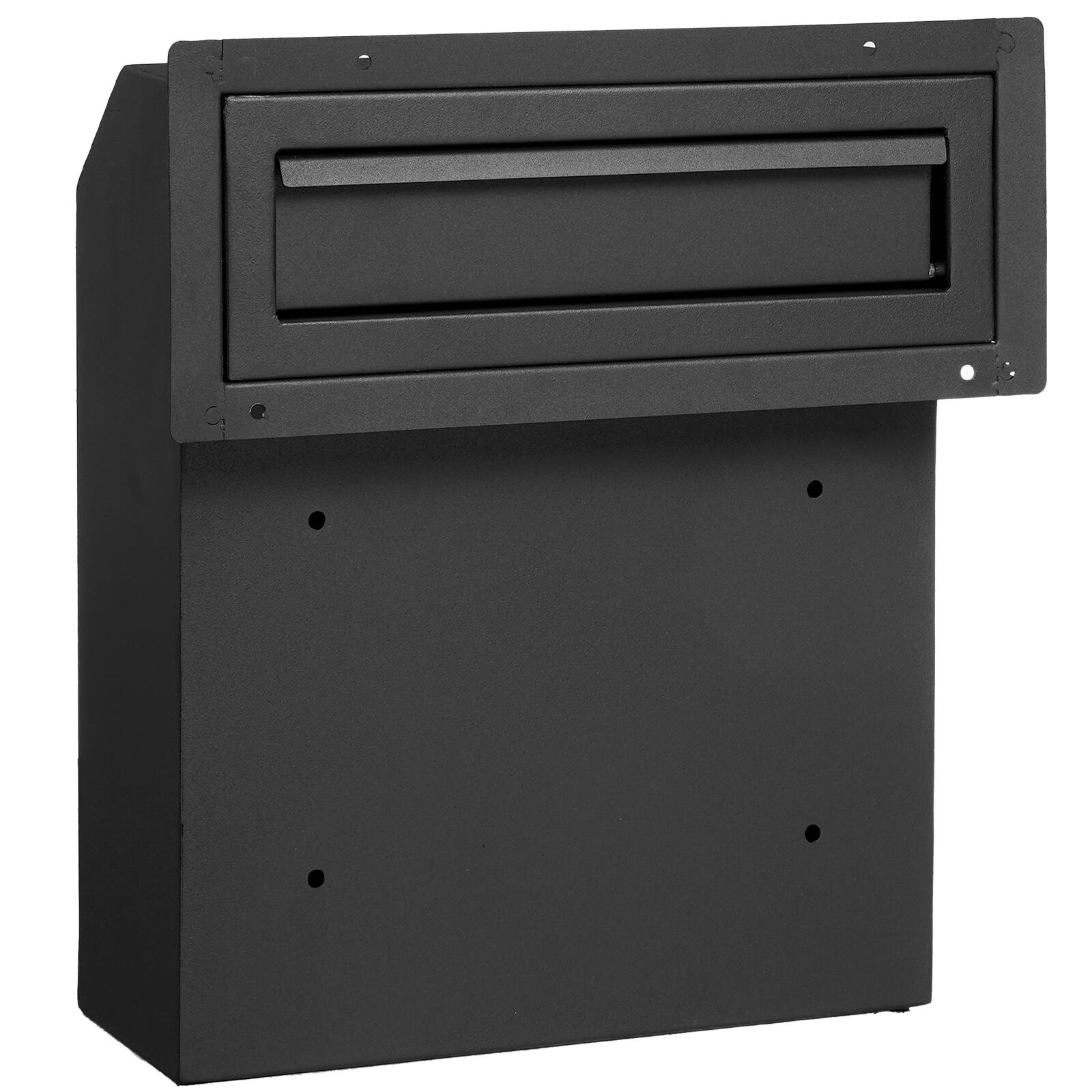 Alt View 5. VEVOR - Through The Door Key Drop Box, Heavy Duty Steel Through the Door Mailbox with 12" Combination Lock - Black.