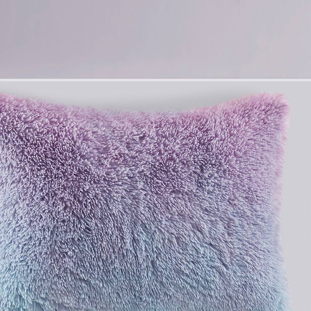 Alt View 2. Gracie Mills - Gracie Mills Herman Ombre Shaggy Faux Fur Comforter Set - Purple Multi.