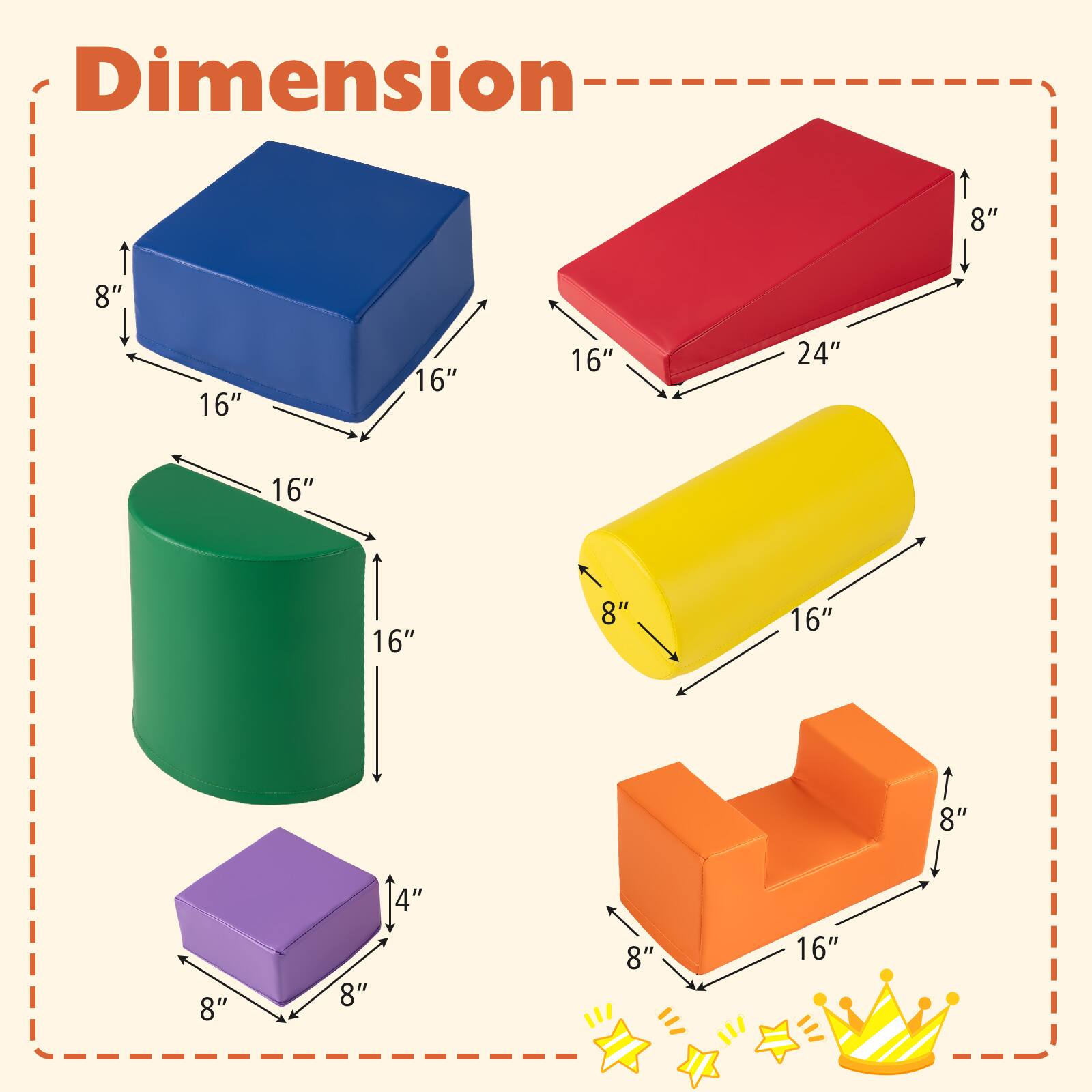 Dimension  
8" x 16" x 16"  
16" x 16" x 16"  
8" x 16" x 16"  
8" x 8" x 4"  
8" x 16" x 24"  
8" x 16" x 8"