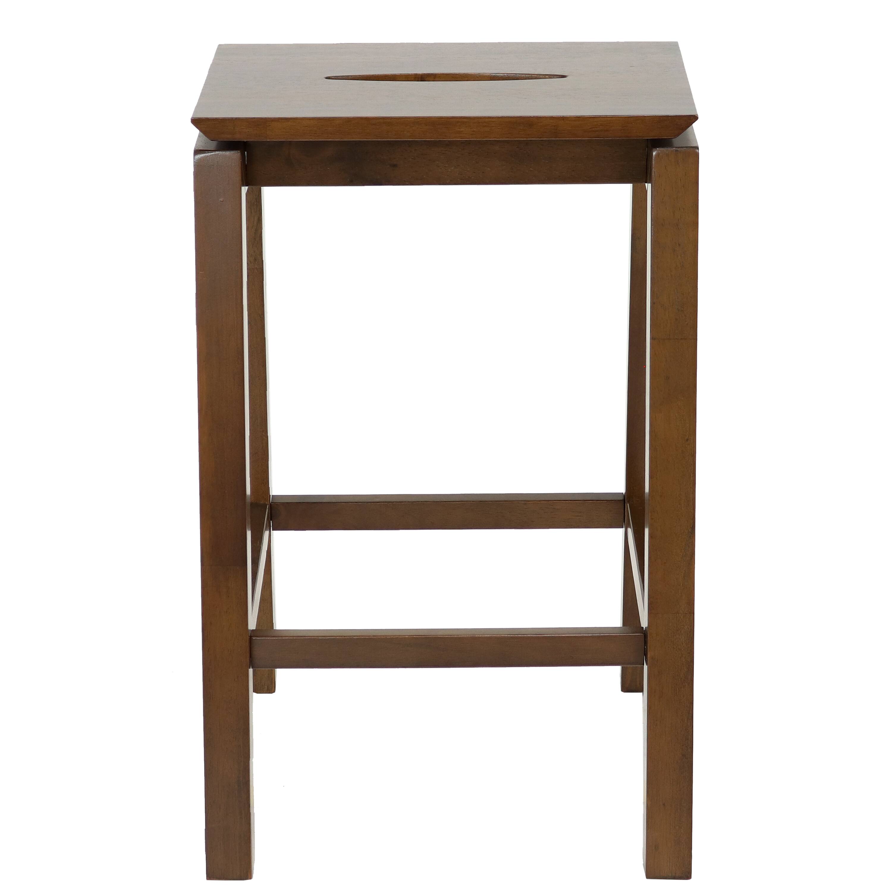 Alt View 5. Sunnydaze - Modern Wooden Counter-Height Stools - Set of 2 - Dark Walnut.