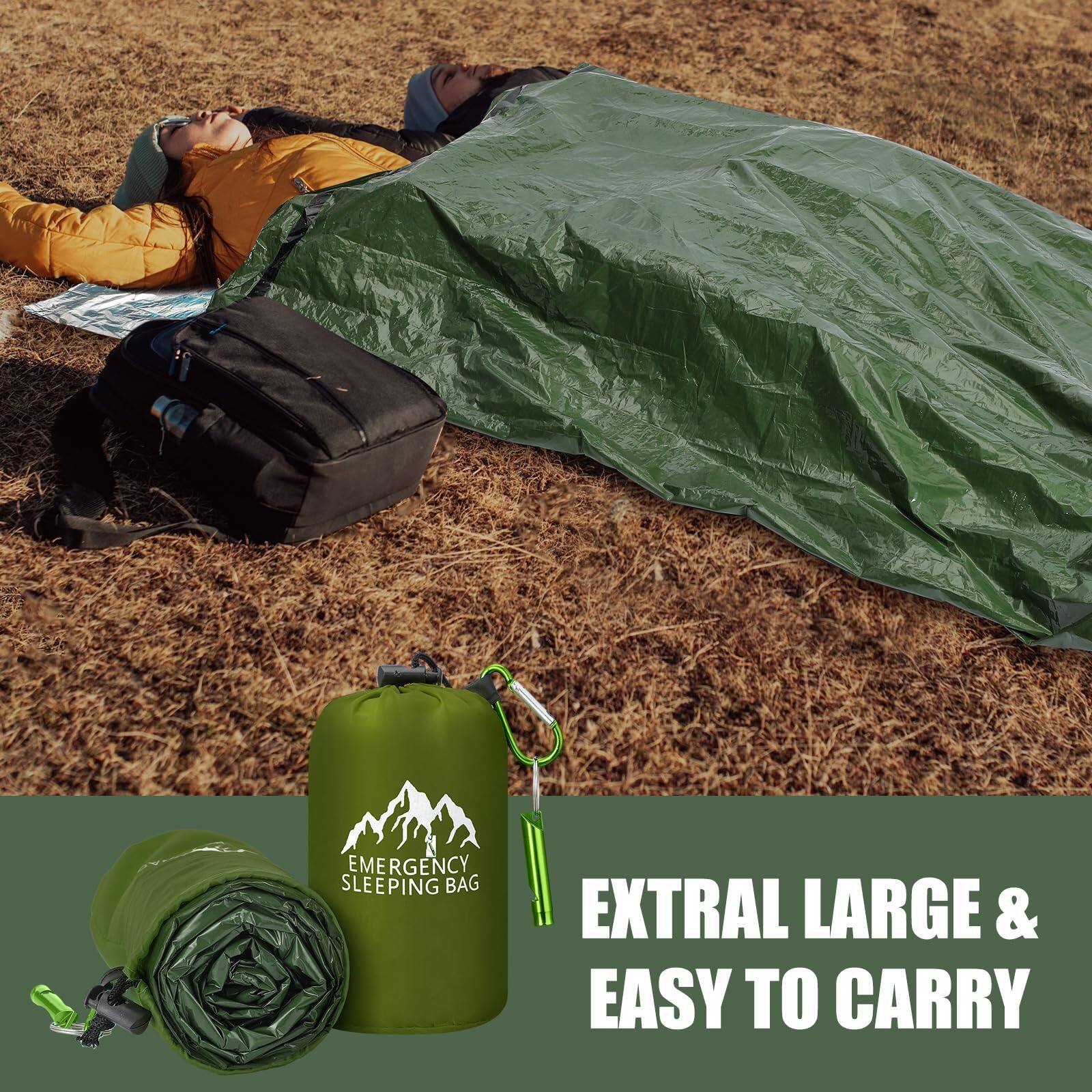 EMERGENCY SLEEPING BAG  
EXTRAL LARGE & EASY TO CARRY