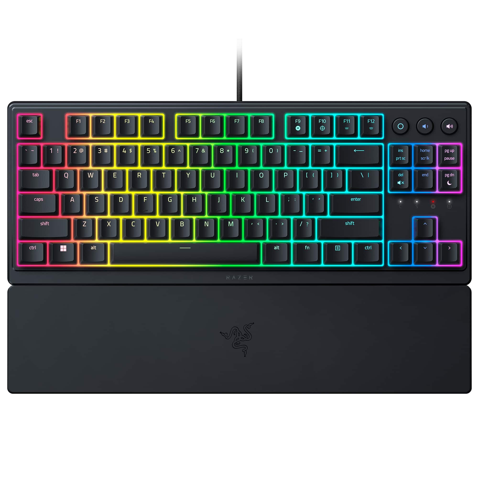 Front. Razer - Ornata V3 Tenkeyless – Compact Low Profile Gaming Keyboard - Black.