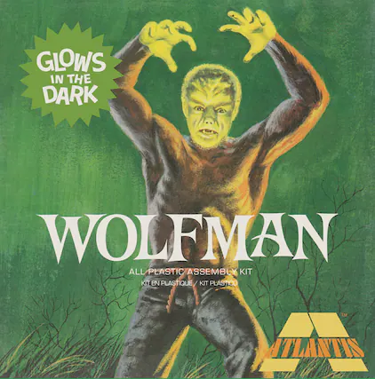 GLOWS IN THE DARK
WOLFMAN
ALL PLASTIC ASSEMBLY KIT
KIT EN PLASTIQUE / KIT PLASTICO
ATLANTIS