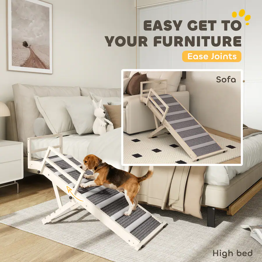 Pet Window Ramp Pawhut Ramp, Folding Pet Ramp, 4 Adjustable Height from 15