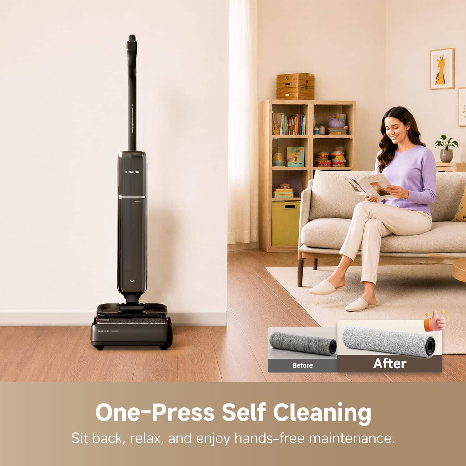 Dreame Aero Kit All in 1 vacuum mop, 0 hair residue, one press