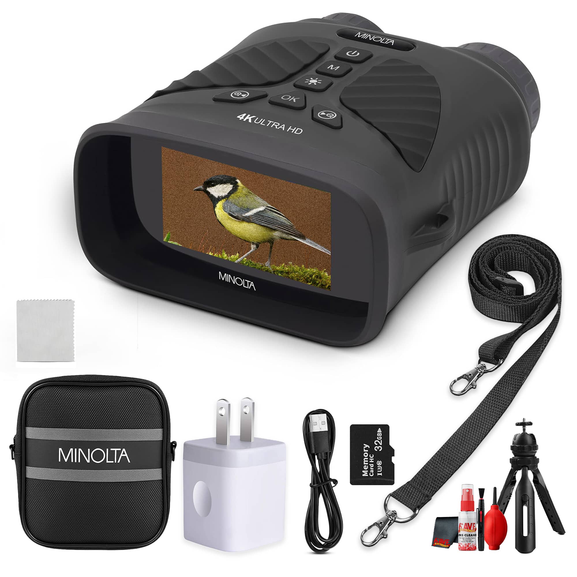 Minolta - MNDM10B 10x25 Digital Night Vision Monocular 4K Bundle (Black) price history on PriceWatchPro