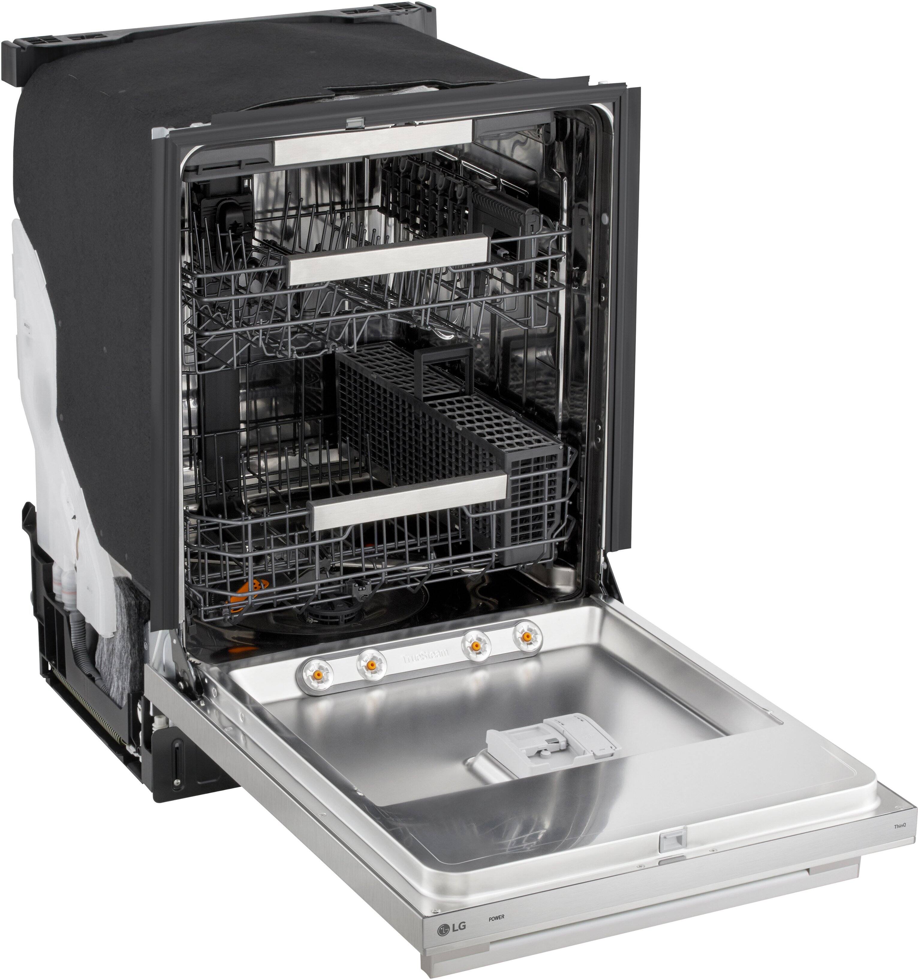 Alt View 10. LG - FlushFit 24" Top Control Smart Built-In Stainless Steel Tub Dishwasher with 3rd Rack, 1 Hour Wash & Dry Cycle and 42dBA - Stainless Steel.