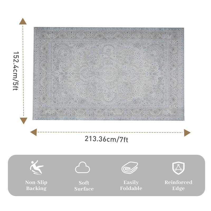 152.4cm/5ft  
213.36cm/7ft  

Non-Slip Backing  
Soft Surface  
Easily Foldable  
Reinforced Edge