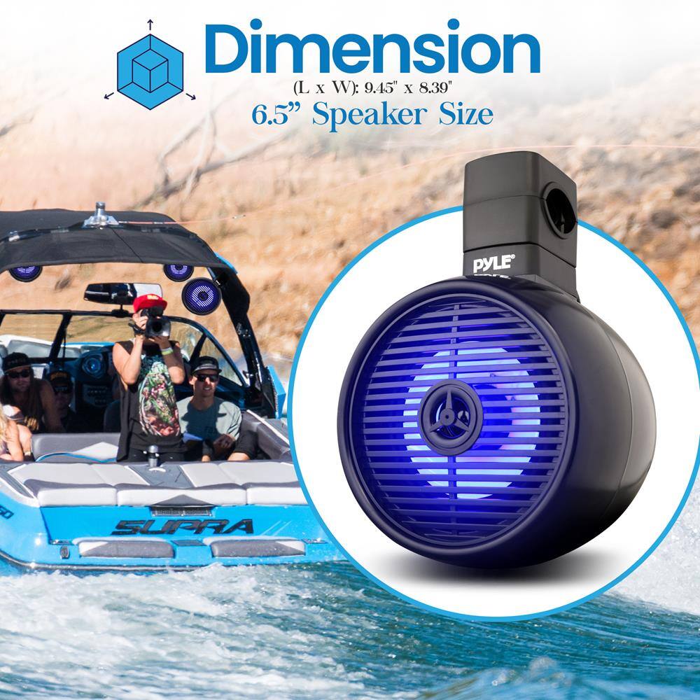 Dimension  
(L x W): 9.45" x 8.39"  
6.5" Speaker Size  

PYLE  
SUPRA