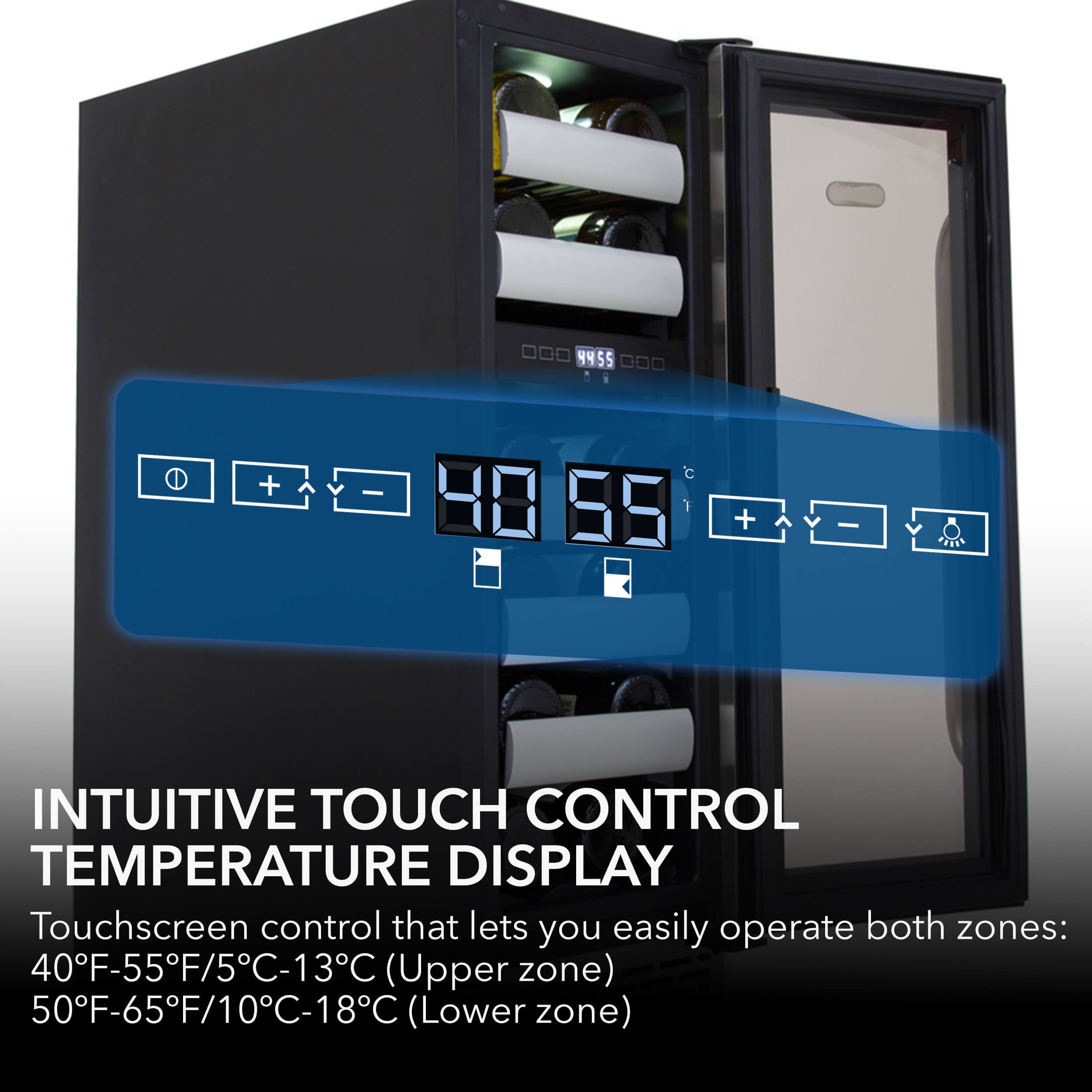 Alt View 12. Whynter - Elite 17-Bottle Wine Refrigerator - Stainless steel.