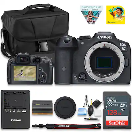 PHOTO-VIDEO SUITE
PaintShop Pro
VideoStudio Pro X9
PaintShop Pro
Canon EOS R7
Canon EOS R7
Canon SanDisk Ultra 100 MB/s I
C10 128 GB
Canon EOS R7
SanDisk