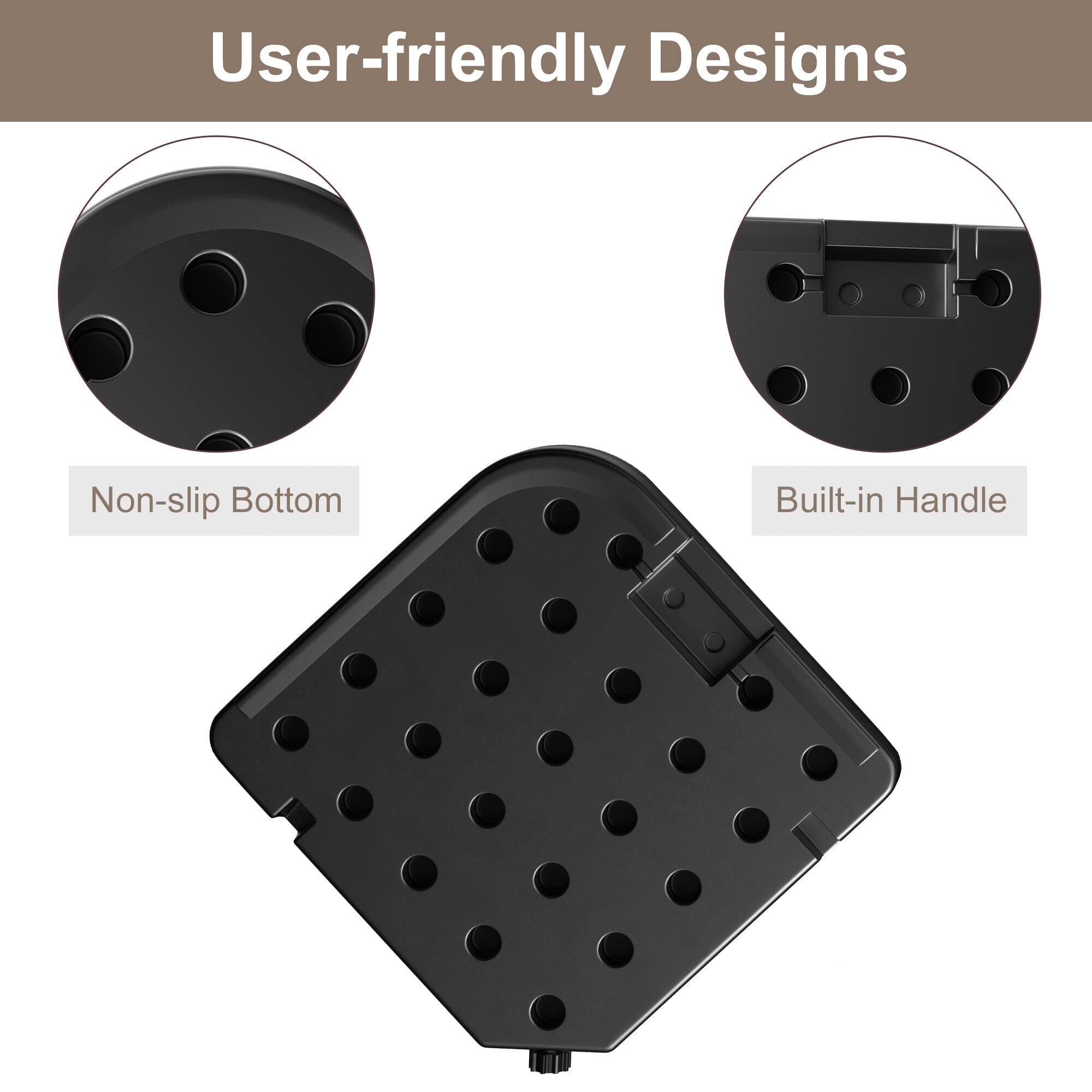 User-friendly Designs

- Non-slip Bottom
- Built-in Handle