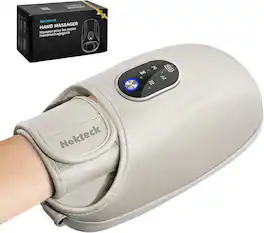Nekteck - Cordless Hand Massager with Heat & Compression for Hand and Wrist Relief