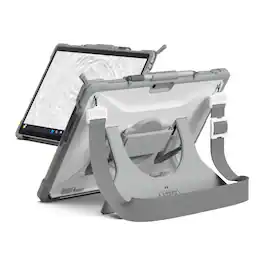 UAG - Microsoft Surface Pro 13" 12th Edition/11th Edition Case w/ Built-in Kickstand, Pen Holder, Hand & Shoulder Strap - White/Grey