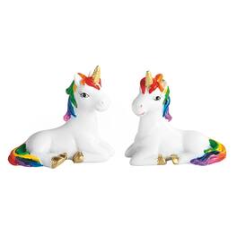FC Design - 2-PC Unicorn with Mane Set 3.25"W Figurine Statue Office Desk Tabletop Home Decor Gift - Multi-Color
