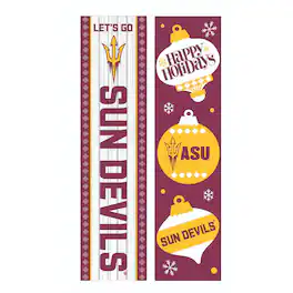 Evergreen Enterprises - Arizona State Sun Devils 47" Double Sided Christmas Leaner Fan Sign - Multicolor