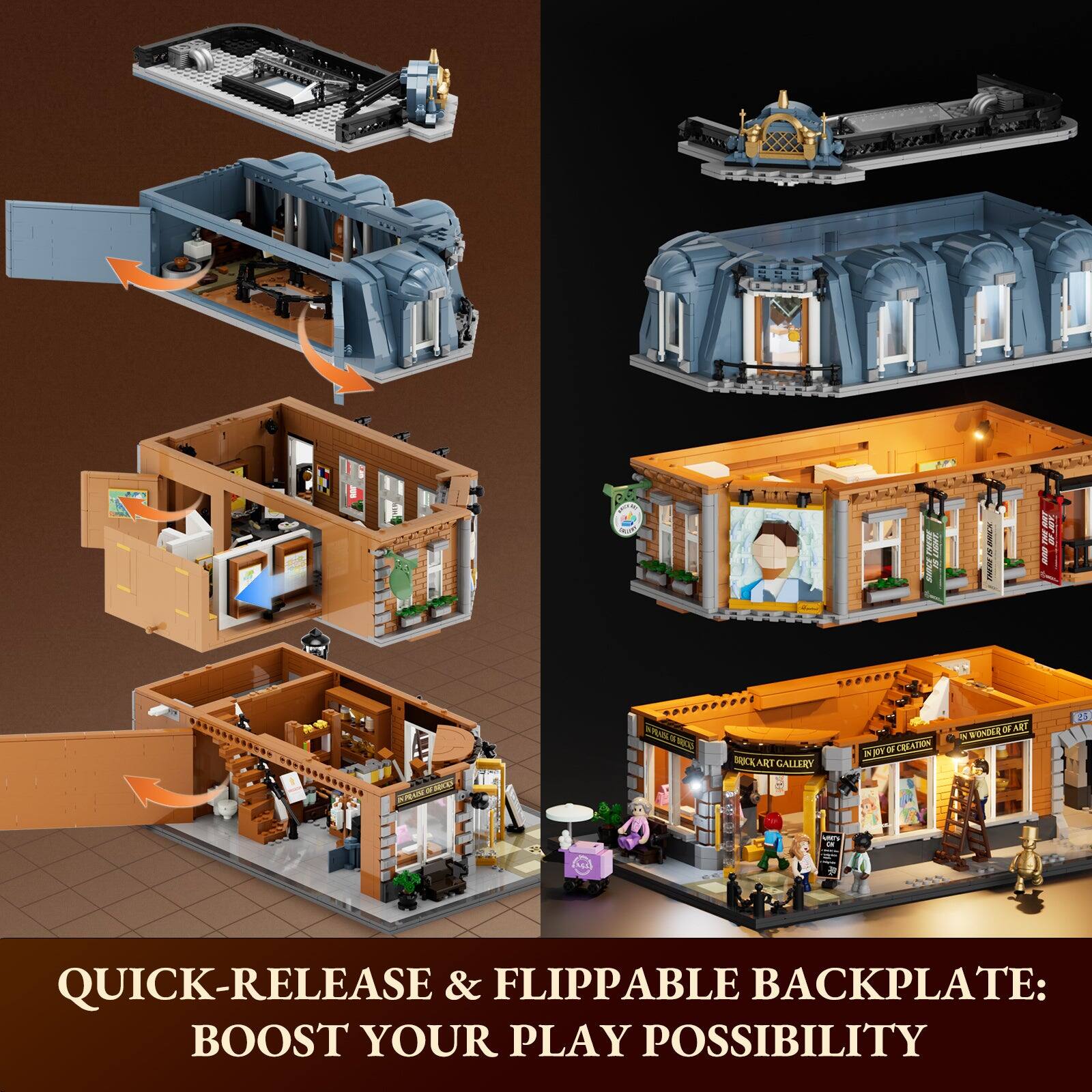 QUICK-RELEASE & FLIPPABLE BACKPLATE: BOOST YOUR PLAY POSSIBILITY