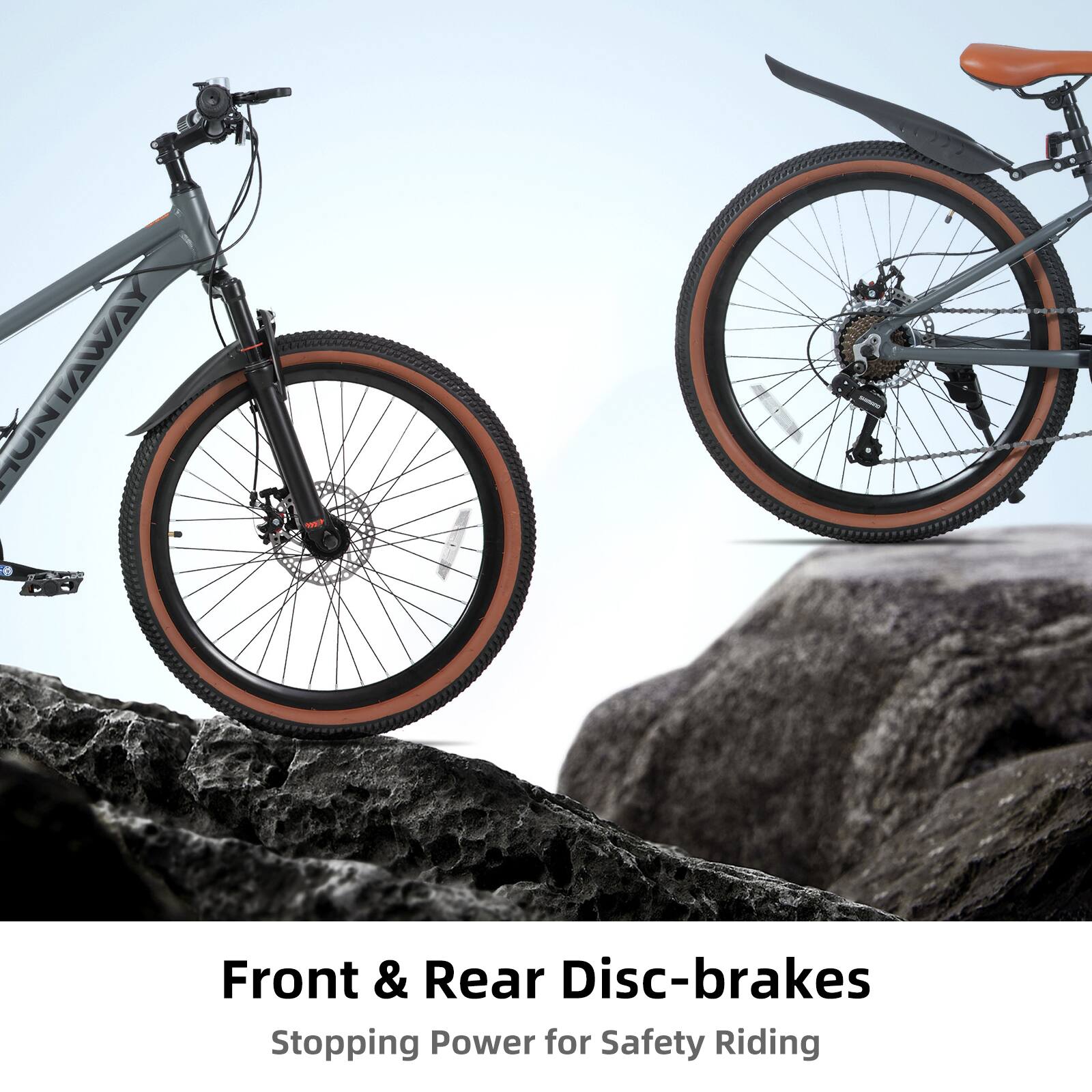 Front & Rear Disc-brakes  
Stopping Power for Safety Riding