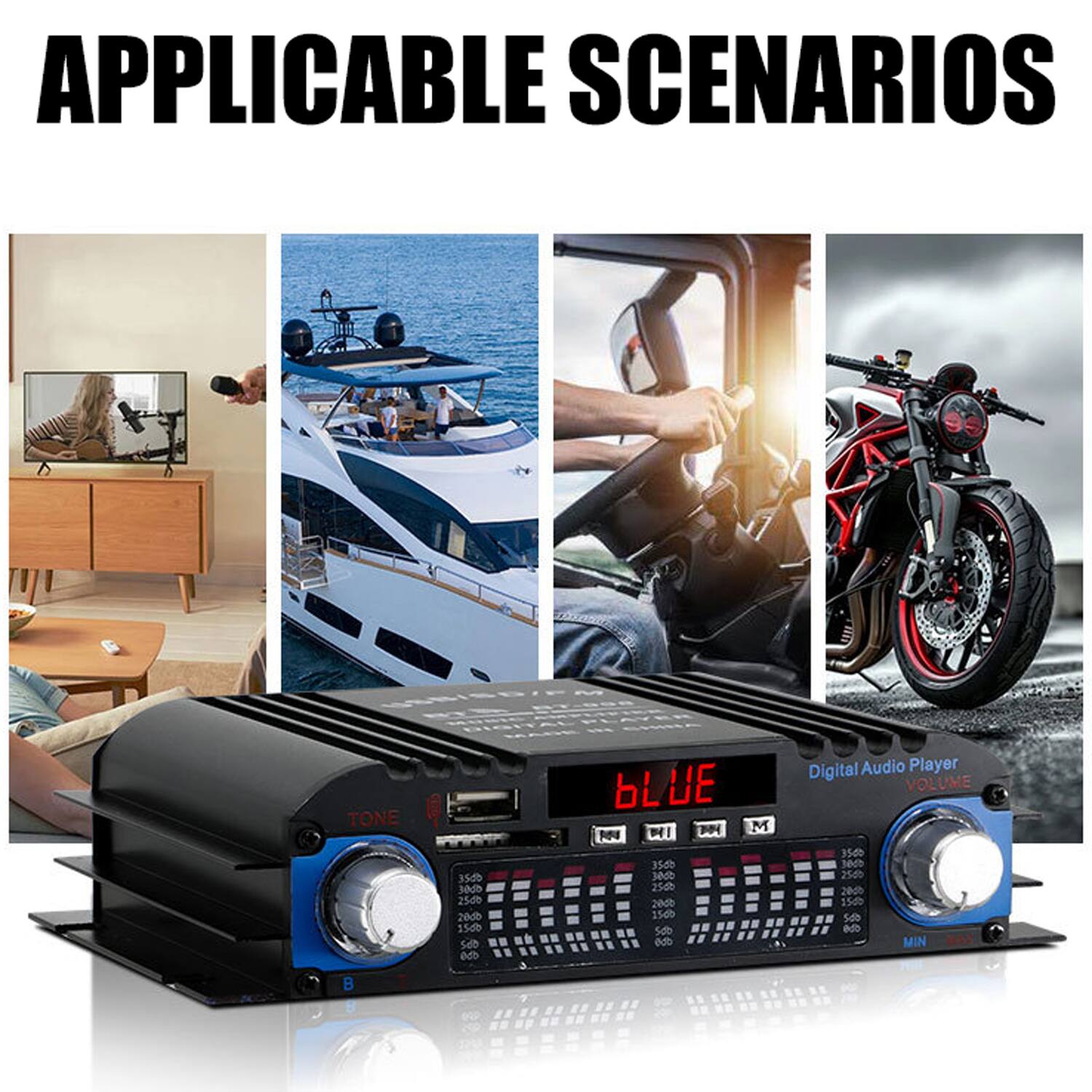 APPLICABLE SCENARIOS

- TONE: 15d5, 25db, 20db, 15d0, Sde, adD, n bL UE, I D, 35d0, 34, 25dh, 2000, 15db, 5d ado
- Digital Audio Player VOLUME: 35d0, ned0, 25d0, 200h, 15d0, 5d0, ed0
- MIN XAM B