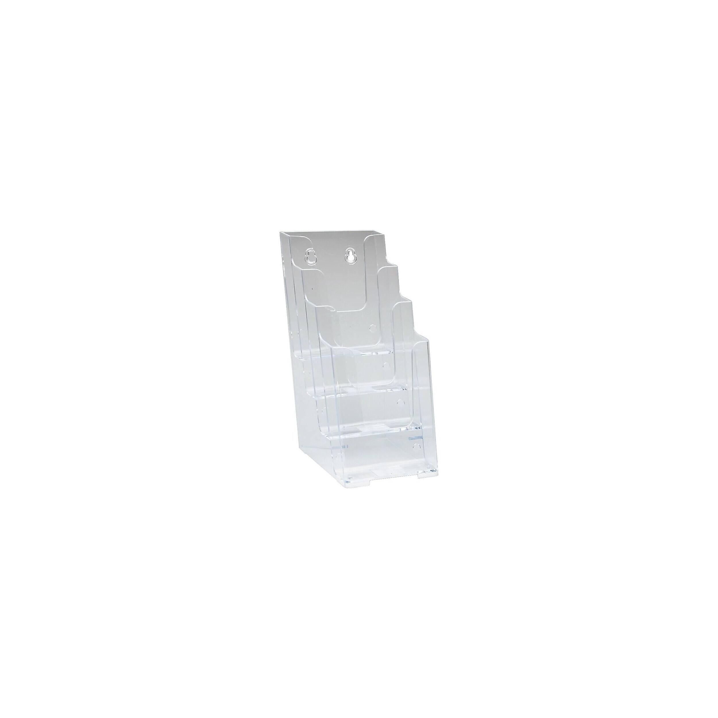 Alt View 1. Staples - Staples® Literature Holder for Leaflets, Crystal Clear Plastic (77701).