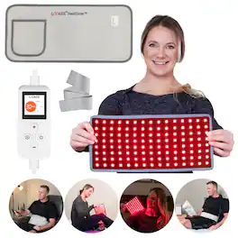 LOOKEE - LOOKEE® HealGlow™ Pro Medical Infrared & Red Light Therapy Belt Programmable with 10 Therapy Modes for Body Pain Relief - Gray