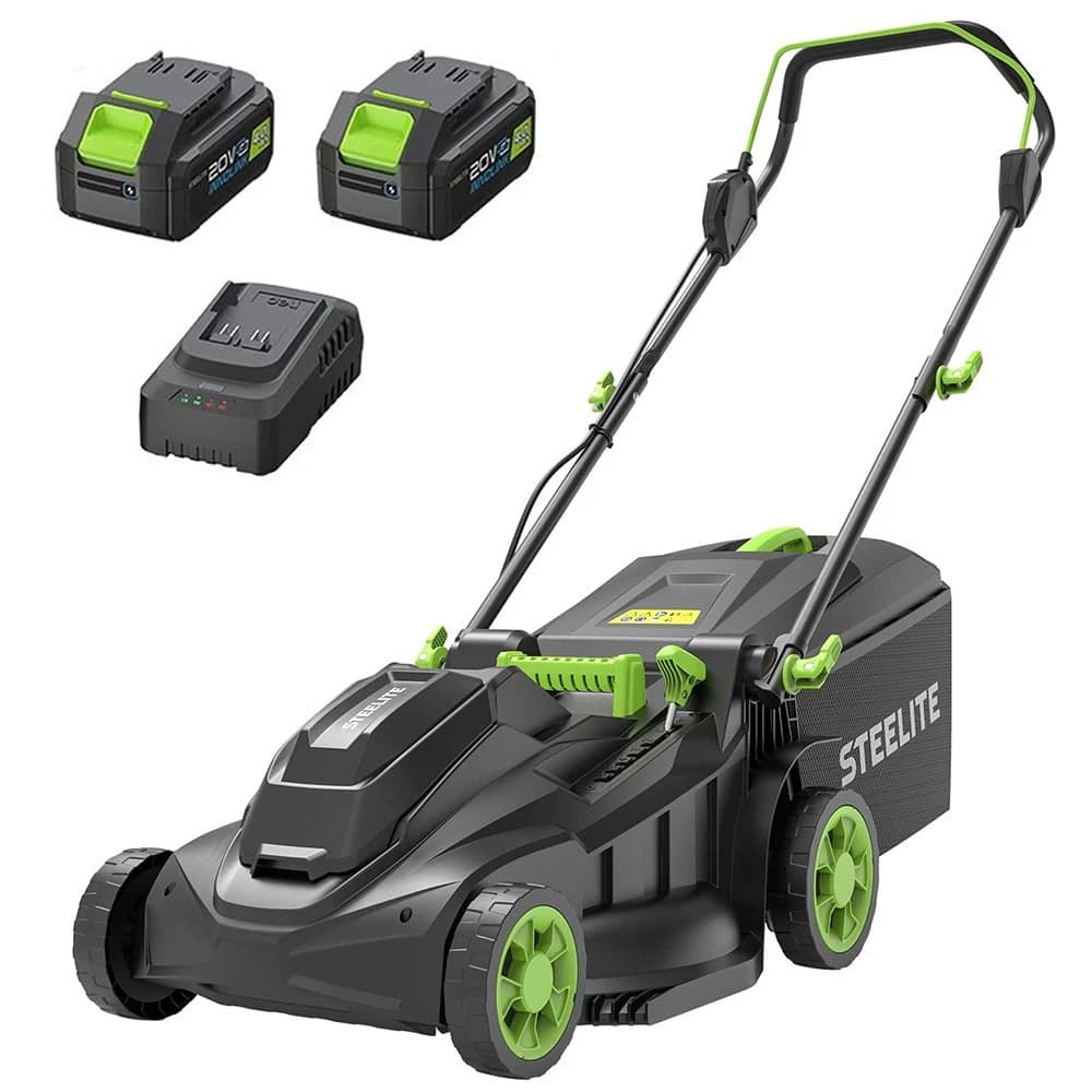 Steelite - 42V (2x21V) 17 Inch Electric Cordless Lawn Mower with 2 x 4.0 Ah Battery & Charger