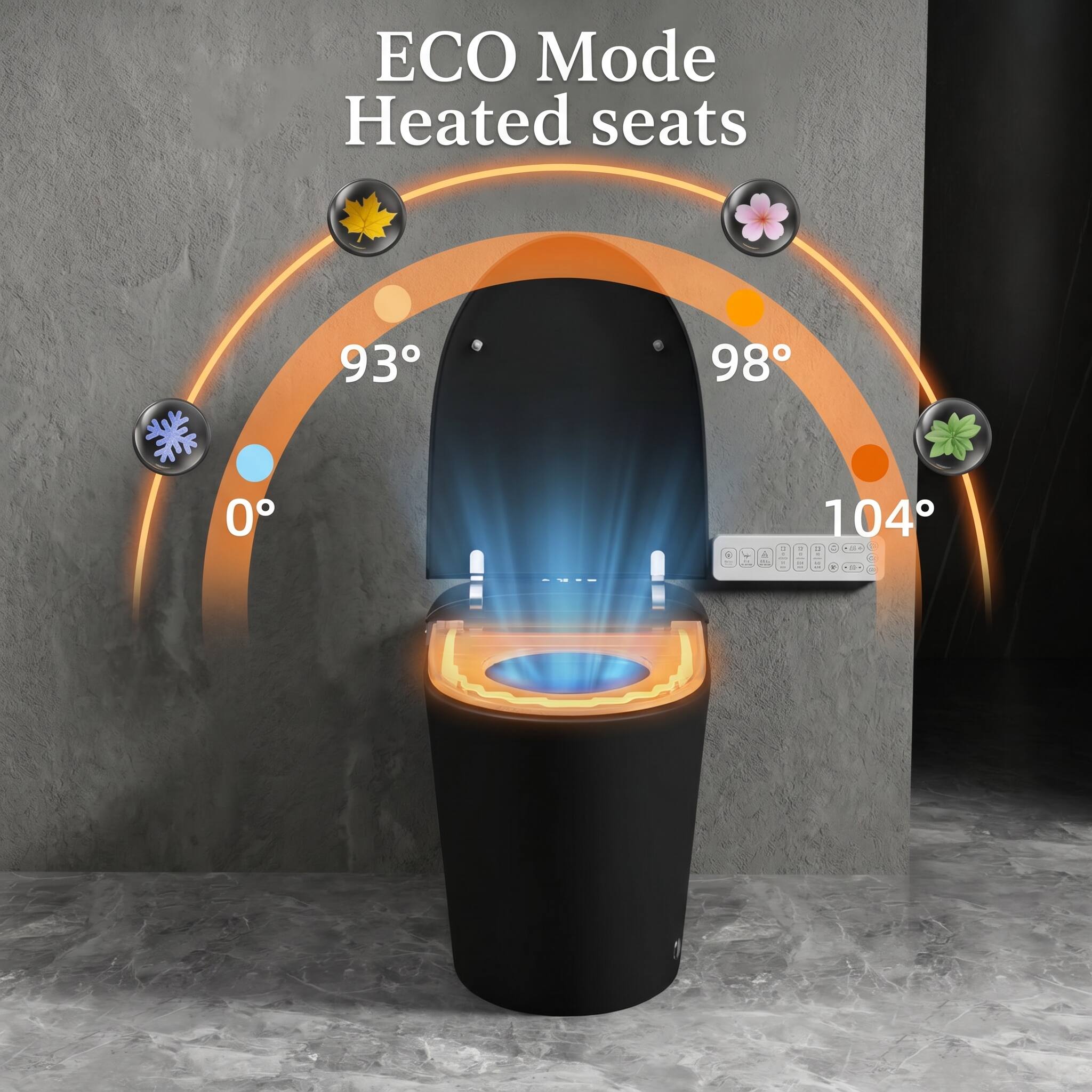 ECO Mode Heated seats
93
98
0
104