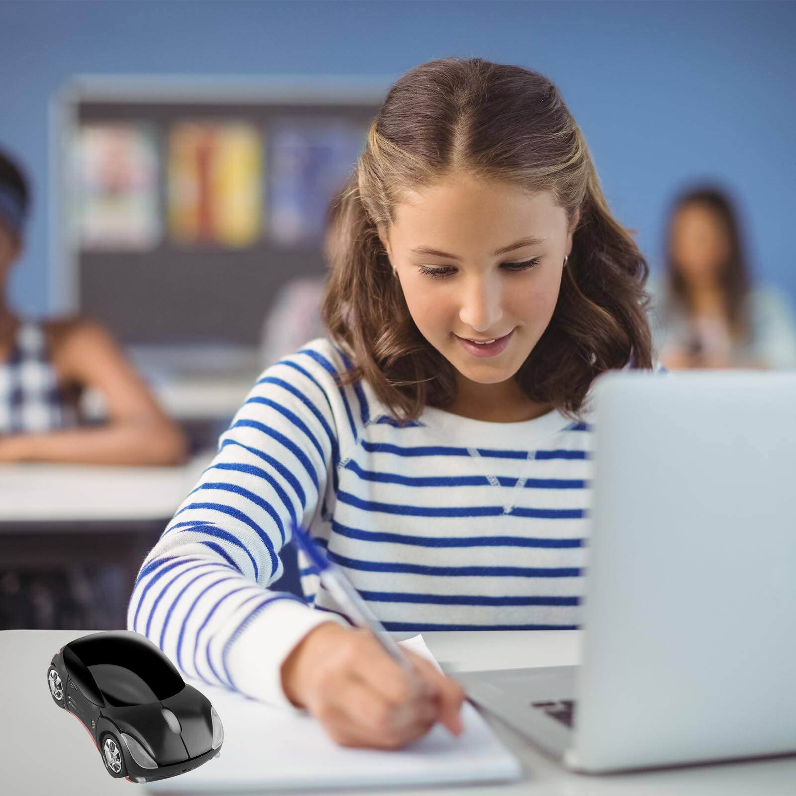 Back. Comfort Essence - Wireless Mouse 2.4ghz Car Cool 3d Sport Optical Cordless Mice With Usb Receiver For Pc Laptop Computer... - black.