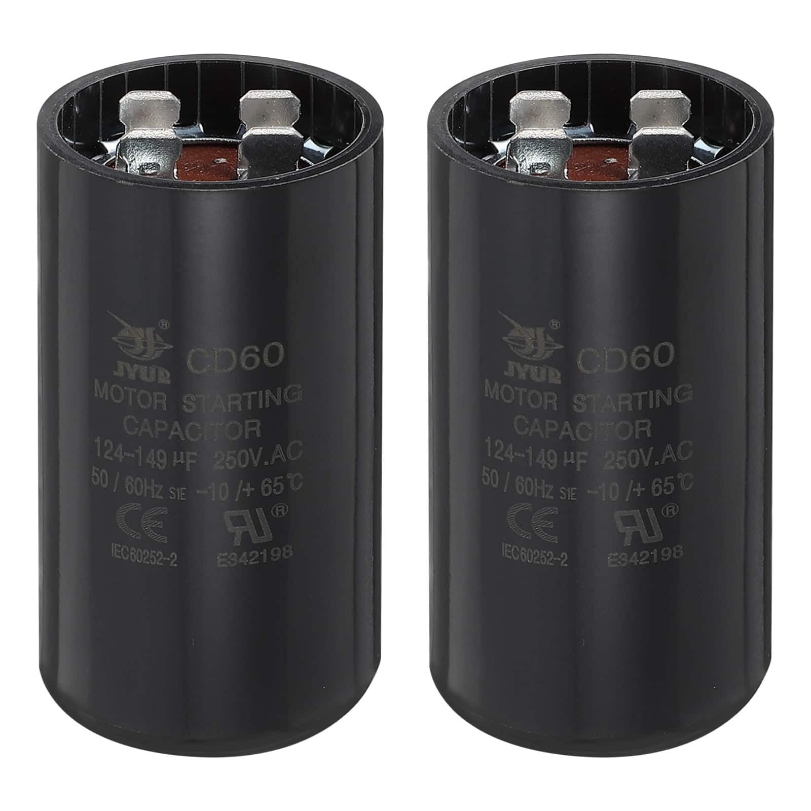 Unique Bargains - 2pcs CD60 Capacitor 124-149 Mfd, 250 VAC Run Motor Start for Electric Fan/Well Pump price history on PriceWatchPro