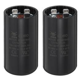 Unique Bargains - 2pcs CD60 Capacitor 124-149 Mfd, 250 VAC Run Motor Start for Electric Fan/Well Pump