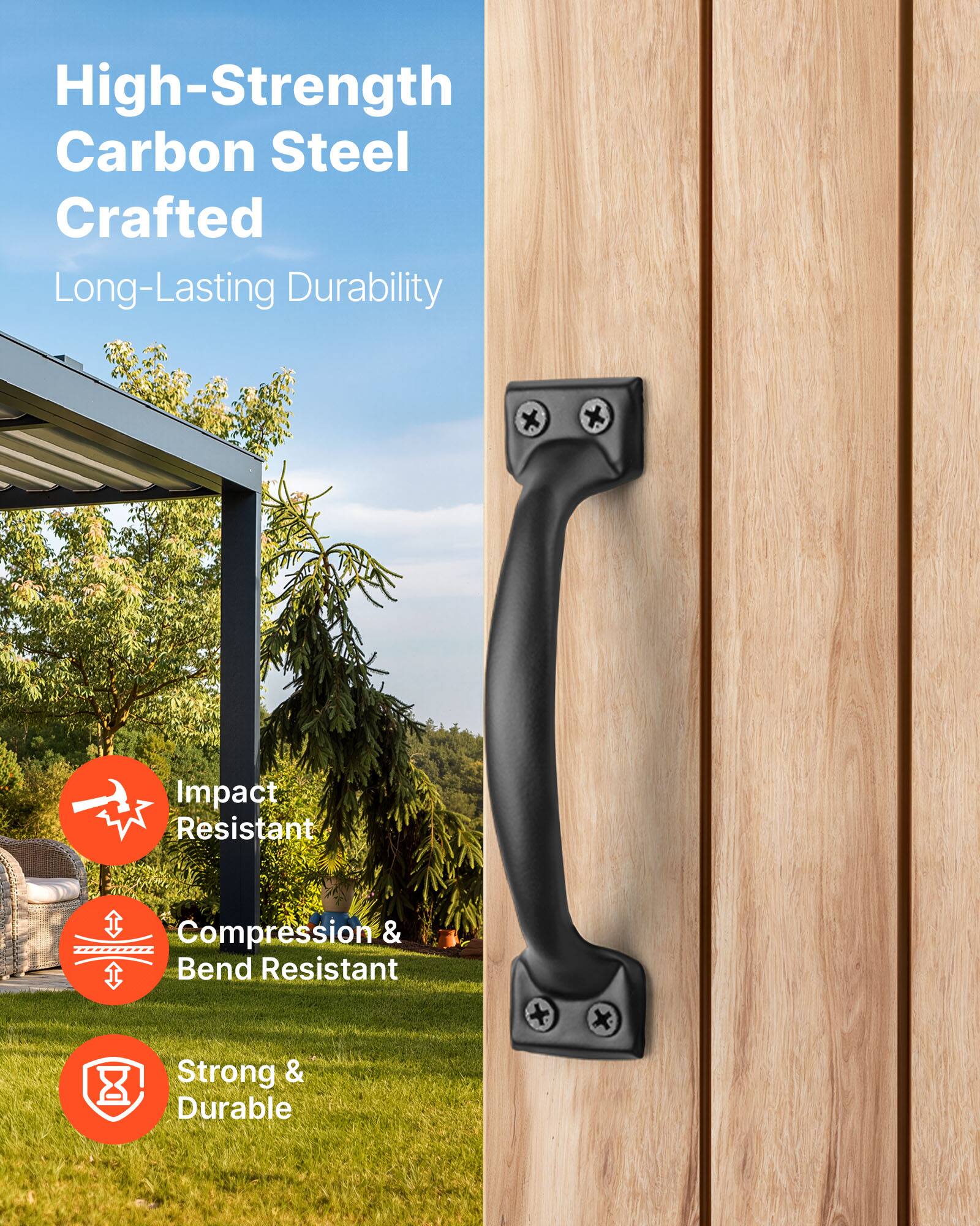 High-Strength Carbon Steel Crafted  
Long-Lasting Durability  

- Impact Resistant  
- Compression & Bend Resistant  
- Strong & Durable