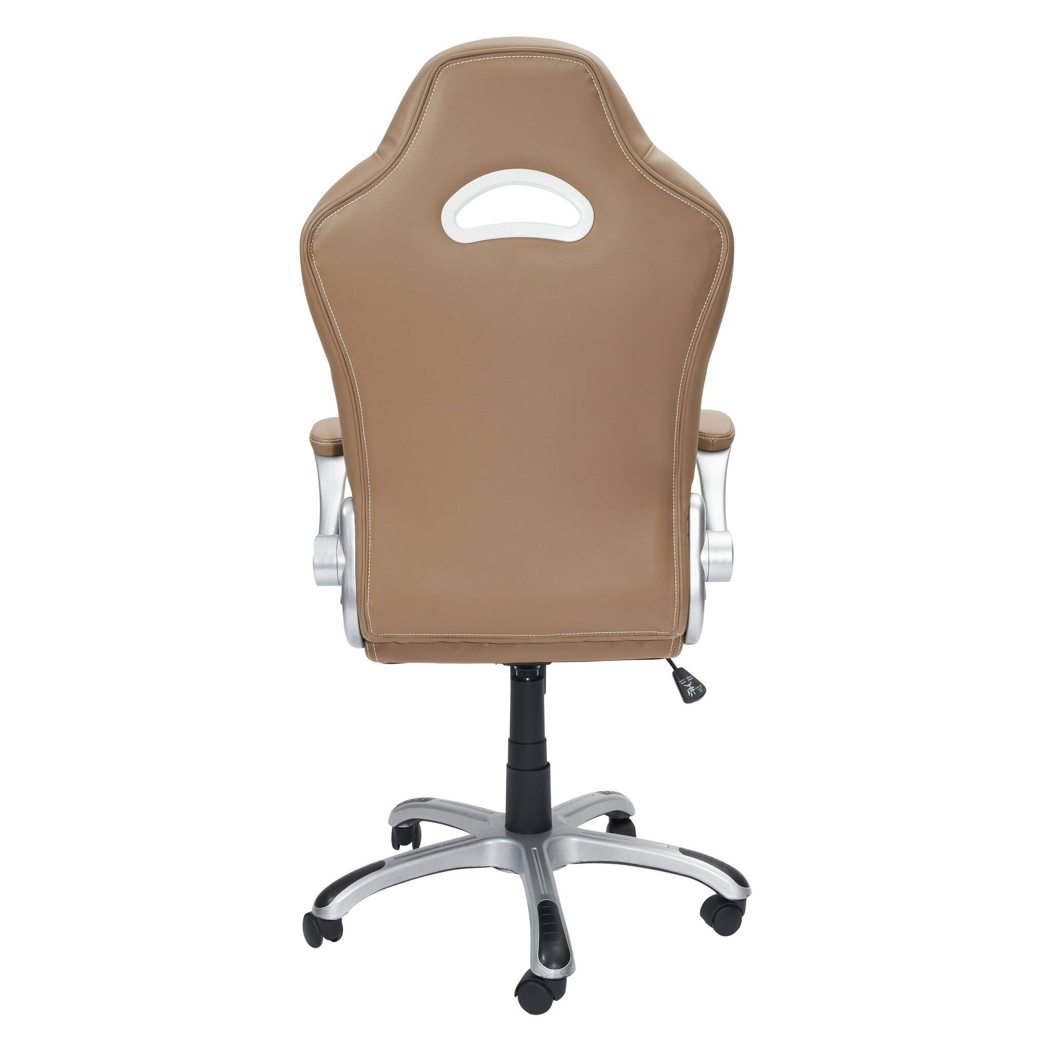 Alt View 6. Forest'nSky - Camel High Back Executive Sport Race Office Chair with Flip-Up Arms - Camel.