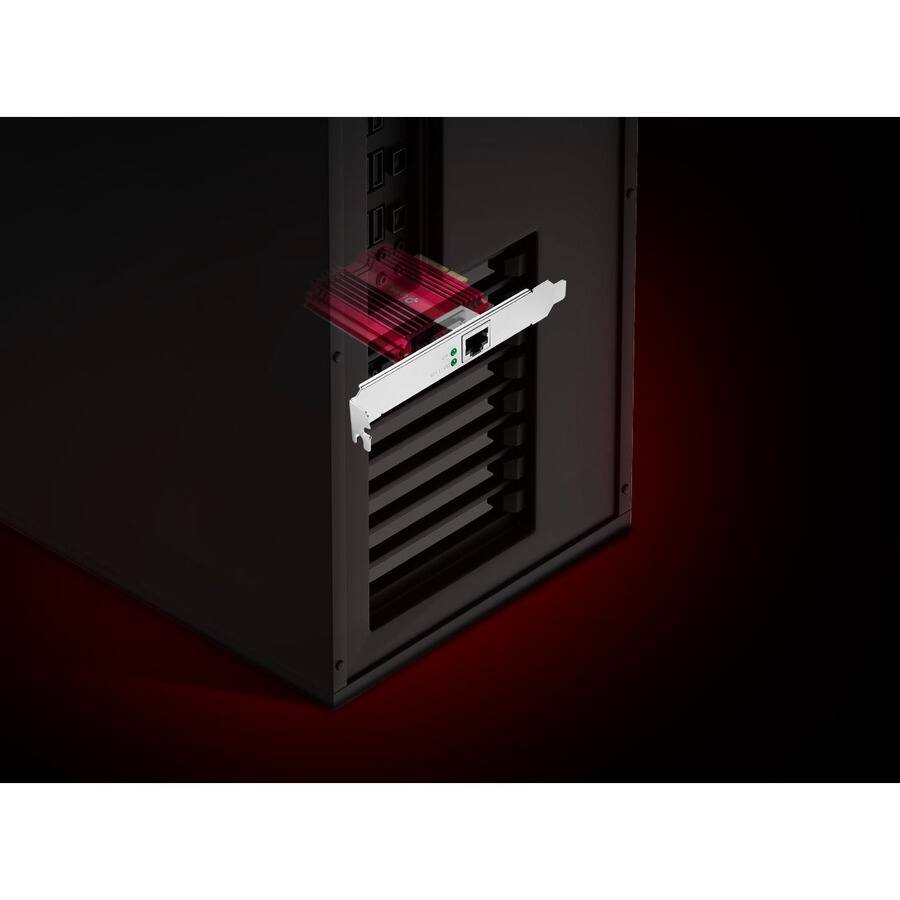 Alt View 5. TP-Link - TP-Link TX401 - 10GB PCIe Network Card - 10 Gigabit Ethernet Network Adapter - Supports Windows 11/10/8.1/8/7 - Windows - Red.