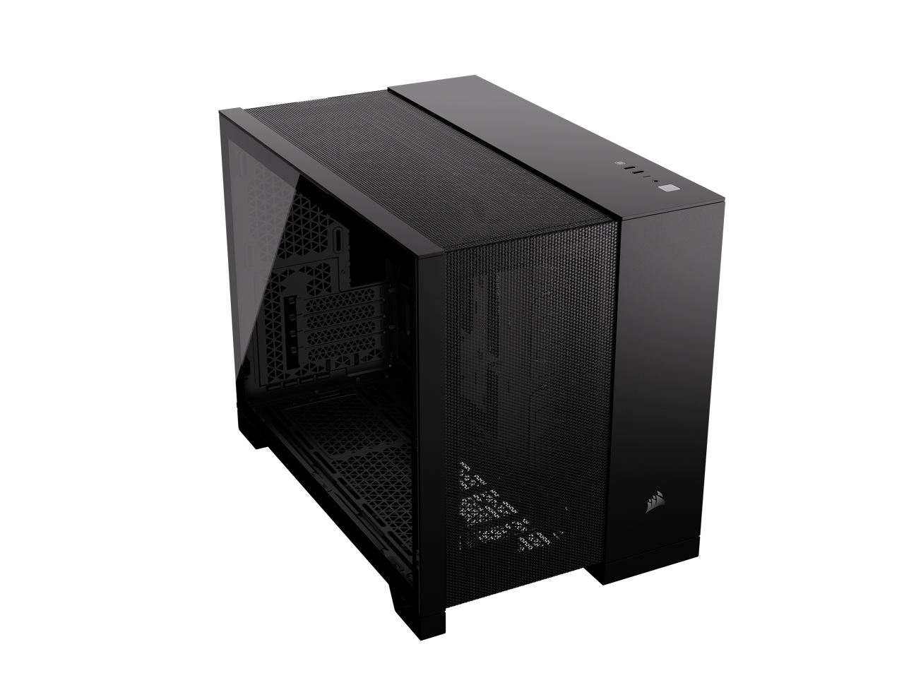 Alt View 1. CORSAIR - CORSAIR 2500D AIRFLOW Micro ATX Dual Chamber Case – Full Mesh Panels – 11x 120mm Fans – 4x AIO Radiator Mounts - Black.